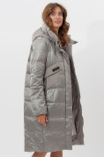 Оптом Пальто утепленное женское зимние светло-серого цвета 11201SS в Екатеринбурге, фото 7