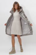 Оптом Пальто утепленное женское зимние светло-серого цвета 11201SS в Екатеринбурге, фото 10