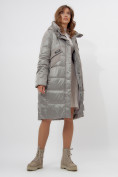 Оптом Пальто утепленное женское зимние светло-серого цвета 11201SS в Екатеринбурге, фото 11