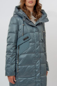 Оптом Пальто утепленное женское зимние зеленого цвета 11201Z в Екатеринбурге, фото 6