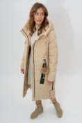 Оптом Пальто утепленное женское зимние бежевого цвета 11207B в Екатеринбурге, фото 10