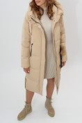 Оптом Пальто утепленное женское зимние бежевого цвета 11207B в Екатеринбурге, фото 11