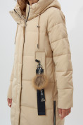 Оптом Пальто утепленное женское зимние бежевого цвета 11207B в Екатеринбурге, фото 17
