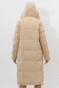 Оптом Пальто утепленное женское зимние бежевого цвета 11207B в Екатеринбурге, фото 6