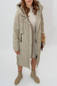 Оптом Пальто утепленное женское зимние бирюзового цвета 11207Br в Екатеринбурге, фото 13
