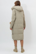Оптом Пальто утепленное женское зимние бирюзового цвета 11207Br в Екатеринбурге, фото 5