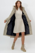 Оптом Пальто утепленное женское зимние бирюзового цвета 11207Br в Екатеринбурге, фото 9