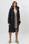 Оптом Пальто утепленное женское зимние черного цвета 11207Ch в Екатеринбурге, фото 5