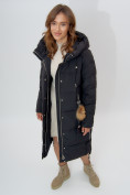 Оптом Пальто утепленное женское зимние черного цвета 11207Ch в Екатеринбурге, фото 11