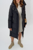 Оптом Пальто утепленное женское зимние черного цвета 11207Ch в Екатеринбурге, фото 12