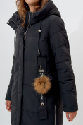 Оптом Пальто утепленное женское зимние черного цвета 11207Ch в Екатеринбурге, фото 14