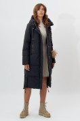 Оптом Пальто утепленное женское зимние черного цвета 11207Ch в Екатеринбурге, фото 7