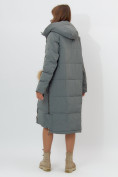 Оптом Пальто утепленное женское зимние цвета хаки 11207Kh в Екатеринбурге, фото 9