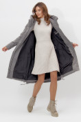 Оптом Пальто утепленное женское зимние серого цвета 11207Sr в Екатеринбурге, фото 8