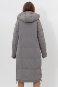 Оптом Пальто утепленное женское зимние серого цвета 11207Sr в Екатеринбурге, фото 12