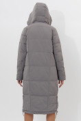 Оптом Пальто утепленное женское зимние серого цвета 11207Sr в Екатеринбурге, фото 15