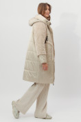 Оптом Пальто утепленное женское зимние бежевого цвета 11208B в Екатеринбурге, фото 4