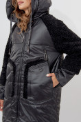 Оптом Пальто утепленное женское зимние черного цвета 11208Ch в Екатеринбурге, фото 10