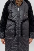 Оптом Пальто утепленное женское зимние черного цвета 11208Ch в Екатеринбурге, фото 11