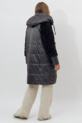 Оптом Пальто утепленное женское зимние черного цвета 11208Ch в Екатеринбурге, фото 3