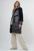 Оптом Пальто утепленное женское зимние черного цвета 11208Ch в Екатеринбурге, фото 6