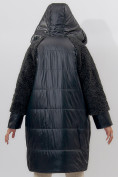 Оптом Пальто утепленное женское зимние темно-зеленого цвета 11208TZ в Екатеринбурге, фото 10