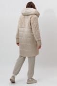 Оптом Пальто утепленное женское зимние бежевого цвета 11209B в Екатеринбурге, фото 5