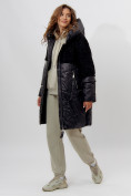 Оптом Пальто утепленное женское зимние черного цвета 11209Ch в Екатеринбурге, фото 2