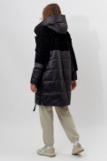 Оптом Пальто утепленное женское зимние черного цвета 11209Ch в Екатеринбурге, фото 5