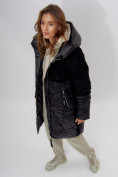 Оптом Пальто утепленное женское зимние черного цвета 11209Ch, фото 7