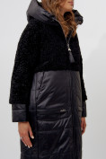 Оптом Пальто утепленное женское зимние черного цвета 11210Ch в Екатеринбурге, фото 8