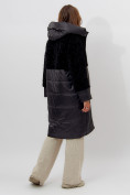 Оптом Пальто утепленное женское зимние черного цвета 11210Ch в Екатеринбурге, фото 2