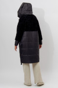 Оптом Пальто утепленное женское зимние черного цвета 11210Ch в Екатеринбурге, фото 5