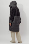 Оптом Пальто утепленное женское зимние темно-серого цвета 11210TC в Екатеринбурге, фото 11