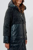 Оптом Пальто утепленное женское зимние темно-зеленого цвета 11210TZ в Екатеринбурге, фото 10