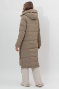 Оптом Пальто утепленное женское зимние бежевого цвета 112132B в Екатеринбурге, фото 7