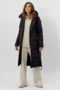 Оптом Пальто утепленное женское зимние черного цвета 112132Ch в Екатеринбурге