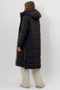 Оптом Пальто утепленное женское зимние черного цвета 112132Ch в Екатеринбурге, фото 3