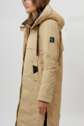 Оптом Пальто утепленное женское зимние бежевого цвета 112205B в Екатеринбурге, фото 10