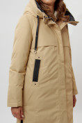 Оптом Пальто утепленное женское зимние бежевого цвета 112205B в Екатеринбурге, фото 11