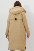 Оптом Пальто утепленное женское зимние бежевого цвета 112205B в Екатеринбурге, фото 6