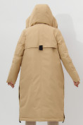 Оптом Пальто утепленное женское зимние бежевого цвета 112205B в Екатеринбурге, фото 12