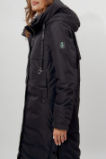 Оптом Пальто утепленное женское зимние черного цвета 112205Ch в Екатеринбурге, фото 8