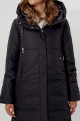 Оптом Пальто утепленное женское зимние черного цвета 112205Ch в Екатеринбурге, фото 10