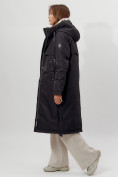 Оптом Пальто утепленное женское зимние черного цвета 112205Ch в Екатеринбурге, фото 5
