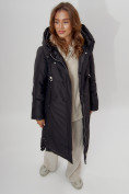 Оптом Пальто утепленное женское зимние черного цвета 112205Ch в Екатеринбурге, фото 7
