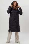 Оптом Пальто утепленное женское зимние черного цвета 112205Ch в Екатеринбурге