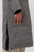 Оптом Пальто утепленное женское зимние серого цвета 112205Sr в Екатеринбурге, фото 11