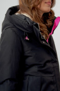 Оптом Пальто утепленное женское зимние черного цвета 112209Ch в Екатеринбурге, фото 10