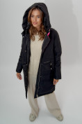 Оптом Пальто утепленное женское зимние черного цвета 112209Ch в Екатеринбурге, фото 7